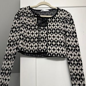 Zara two piece cardigan and crop top set